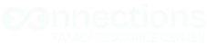 Connections Family Resource Center logo (white)